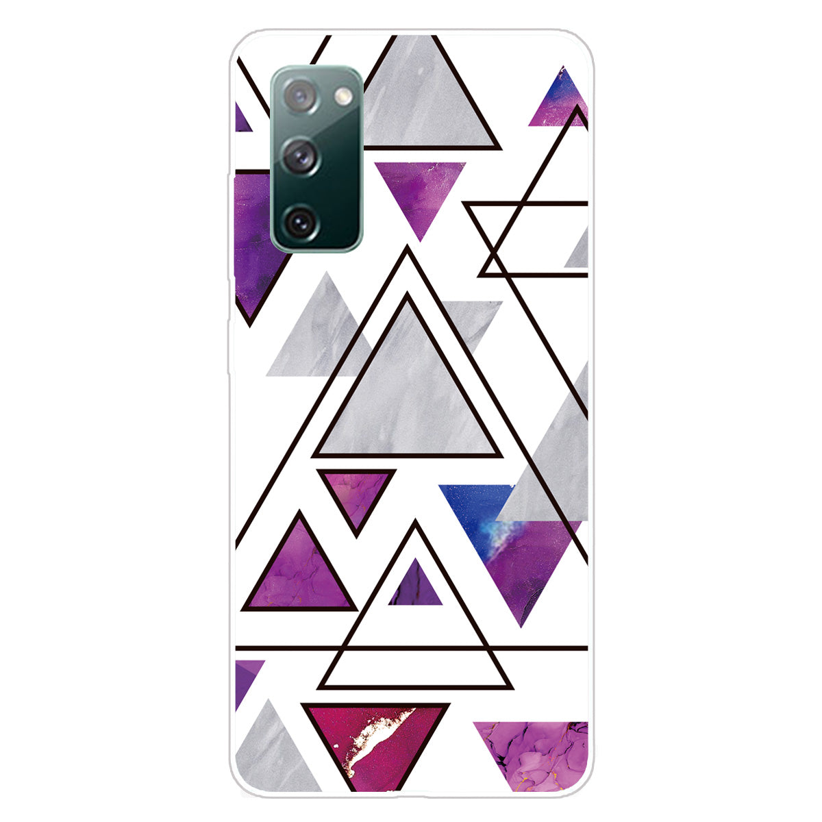 Triangle Marble Pattern Soft TPU Shockproof Phone Back Cover Case for Samsung Galaxy S20 FE/S20 FE 5G/S20 Lite/S20 FE 2022 - Style D Triangle Marble Pattern Soft TPU Shockproof Phone Back Cover Case for Samsung Galaxy S20 FE/S20 FE 5G/S20 Lite/S20 FE 2022 - Style D